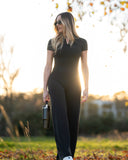 Softline Sculpted Zip Jumpsuit | Onyx Shadow
