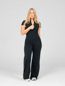 Softline Sculpted Zip Jumpsuit | Onyx Shadow