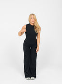 Softline High-Neck Sculpted Jumpsuit | Onyx Shadow