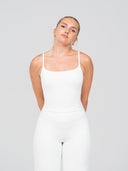 SoftLine Sculpted Essential Mid Tank with Bra support | Coconut Milk