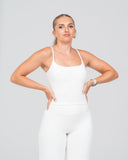 SoftLine Sculpted Essential Mid Tank with Bra support | Coconut Milk