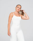 SoftLine Sculpted Essential Mid Tank with Bra support | Coconut Milk
