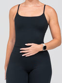 SoftLine Sculpted Essential Mid Tank with Bra support | Onyx shadow