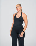 SoftLine - Sculpted Halter Top with Bra support | Onyx Shadow