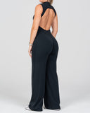 Softline High-Neck Sculpted Jumpsuit | Onyx Shadow