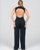 Softline High-Neck Sculpted Jumpsuit | Onyx Shadow