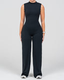 Softline High-Neck Sculpted Jumpsuit | Onyx Shadow