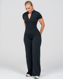 Softline Sculpted Zip Jumpsuit | Onyx Shadow