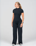 Softline Sculpted Zip Jumpsuit | Onyx Shadow